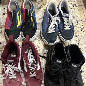 4 pairs of vans, all size 8.5 used.